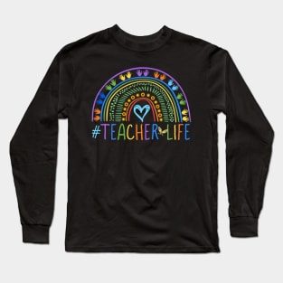 Teacher Life Colorful Teachers Design Long Sleeve T-Shirt